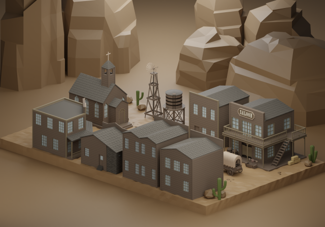 Western Modello 3D .c4d .max .obj .3ds .fbx .stl .blend 