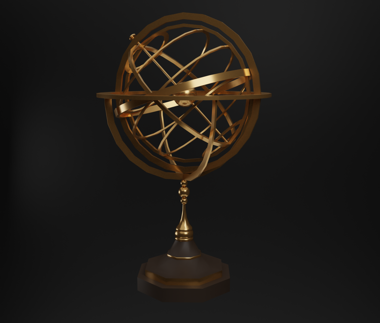 Armillary sphere 低ポリ 3Dモデル