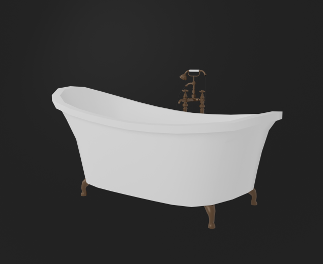 Bathtub 3D Model .c4d .max .obj .3ds .fbx .stl .blend