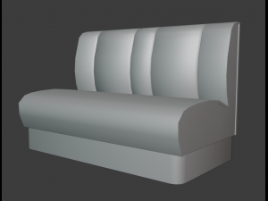 American diner bench 3Dモデル
