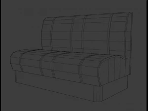 Panca da tavola americana Modello 3D