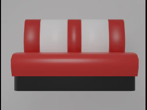 Panca da tavola americana Modello 3D