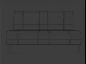 Panca da tavola americana Modello 3D