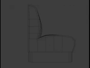 Panca da tavola americana Modello 3D