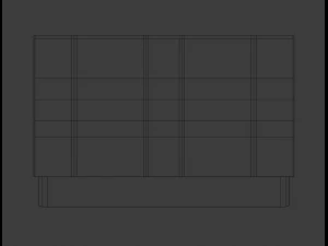 Panca da tavola americana Modello 3D