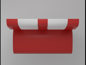 American diner bench 3Dモデル