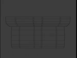 Panca da tavola americana Modello 3D