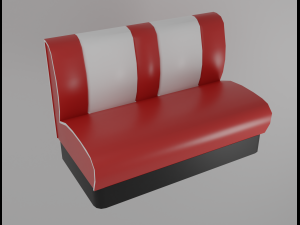 American diner bench 3Dモデル