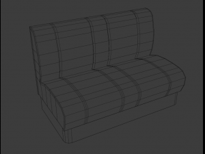 American diner bench 3Dモデル