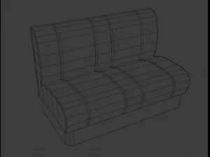 Panca da tavola americana Modello 3D