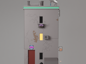 Cyberpunk style building 3D 모델