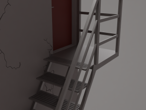Cyberpunk style building 3D 모델