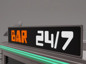 Cyberpunk style building 3D Model