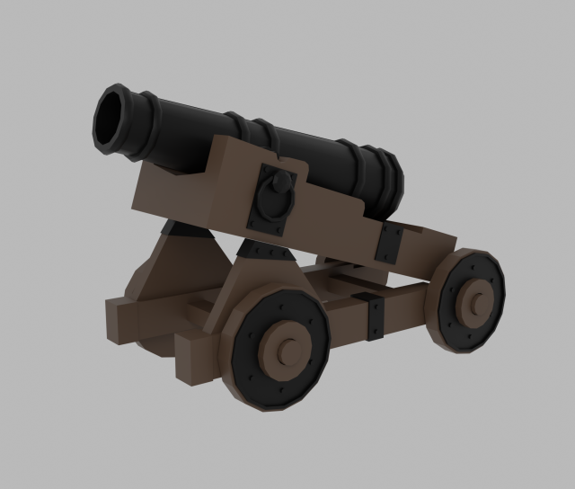 Cannon Model 3D .c4d .max .obj .3ds .fbx .stl .blend 