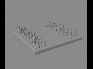 Satran&ccedil; tahtası 3D Model