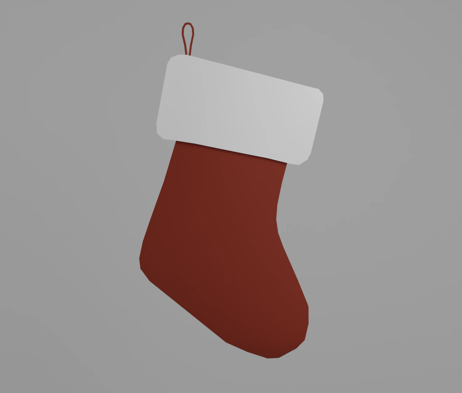 Christmas sock 3D Model .c4d .max .obj .3ds .fbx .stl .blend