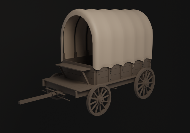 Covered cart Modèle 3D .c4d .max .obj .3ds .fbx .stl .blend 