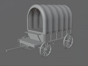 Chariot couvert Modèle 3D