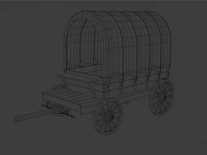 Chariot couvert Modèle 3D