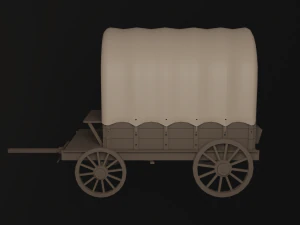 Chariot couvert Modèle 3D