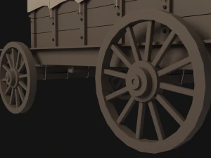Chariot couvert Modèle 3D