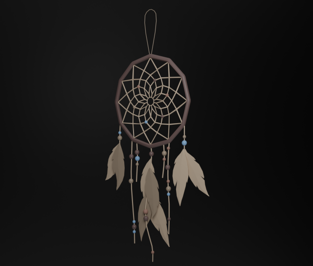 Dreamcatcher 3D Model .c4d .max .obj .3ds .fbx .stl .blend 