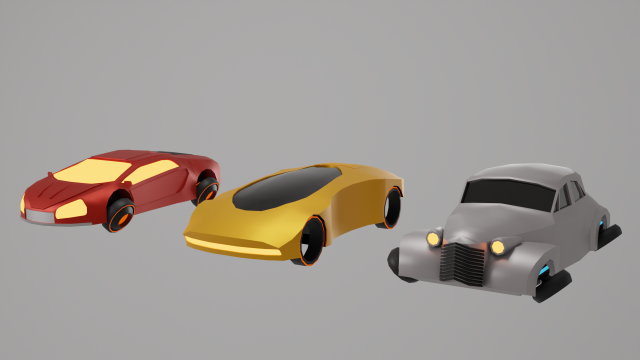 Futuristic cars 3D-Modell .c4d .max .obj .3ds .fbx .stl .blend 