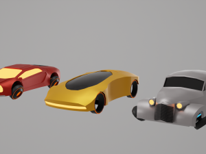 Futuristic cars 3D Модель