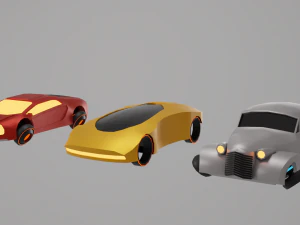 Futuristische auto's 3D Model