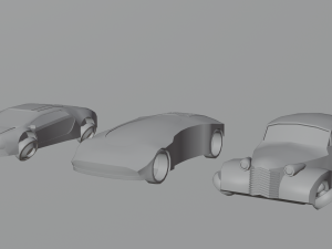 Futuristic cars 3D-Modell