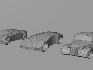 Futuristic cars 3D-Modell