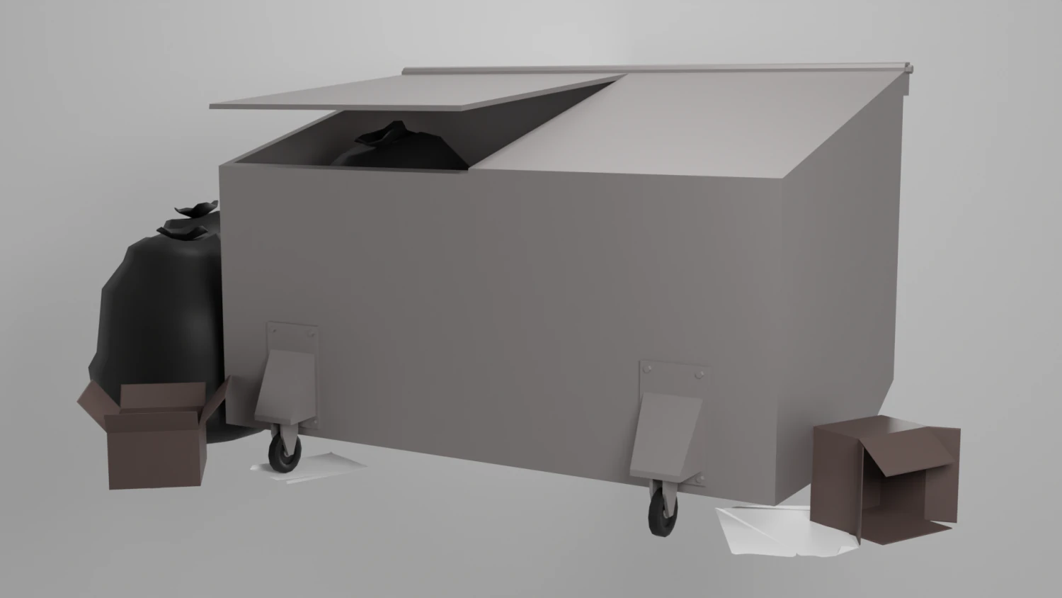 Spazzatura Modello 3D .c4d .max .obj .3ds .fbx .stl .blend 