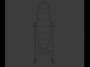 Mirror oval 3D Model