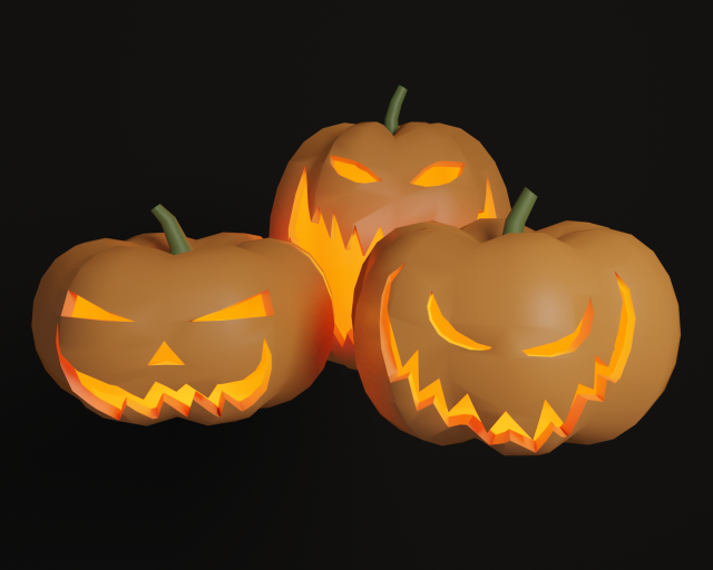 Pumpkins Model 3D .c4d .max .obj .3ds .fbx .stl .blend 