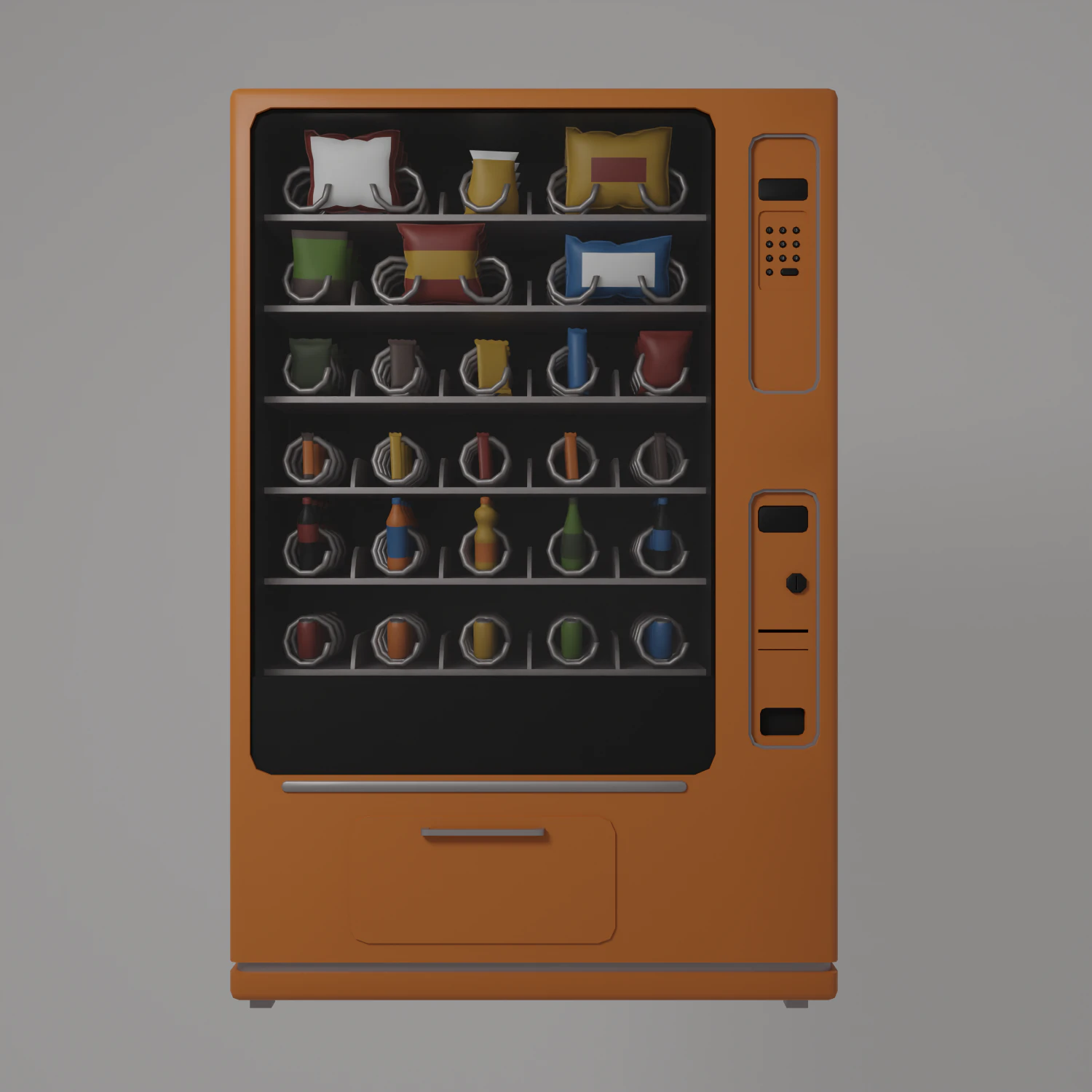 Snack machine 3D Model .c4d .max .obj .3ds .fbx .stl .blend 