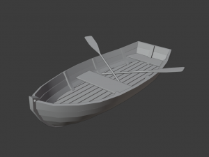 Wooden boat Model 3D