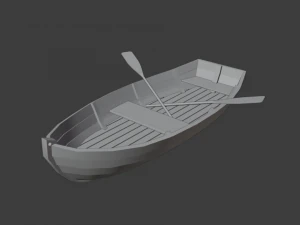Wooden boat 3D Model