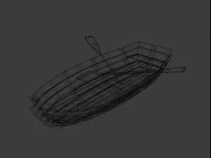 Wooden boat Model 3D