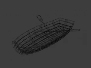 Wooden boat 3D Model