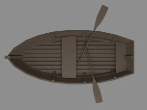 Wooden boat 3D Model