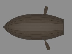 Wooden boat Model 3D