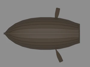 Wooden boat 3D Model