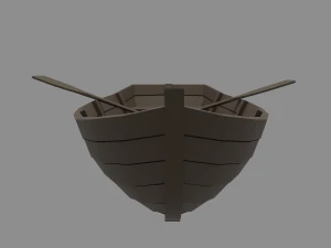 Wooden boat 3D Model
