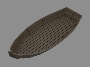 Wooden boat Model 3D