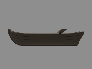 Wooden boat Model 3D