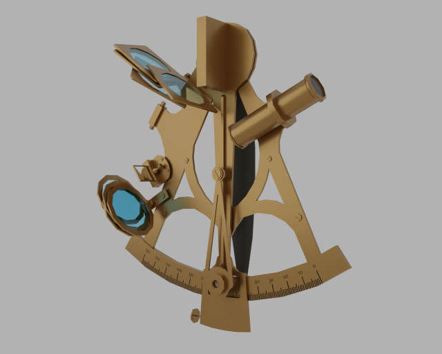 Sextant 3D Model .c4d .max .obj .3ds .fbx .stl .blend 