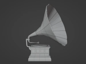 Grammofono Modello 3D