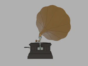 Grammofono Modello 3D