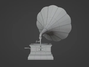 Grammofono Modello 3D