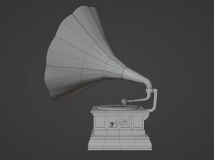 Grammofono Modello 3D